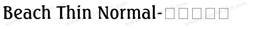 Beach Thin Normal字体转换